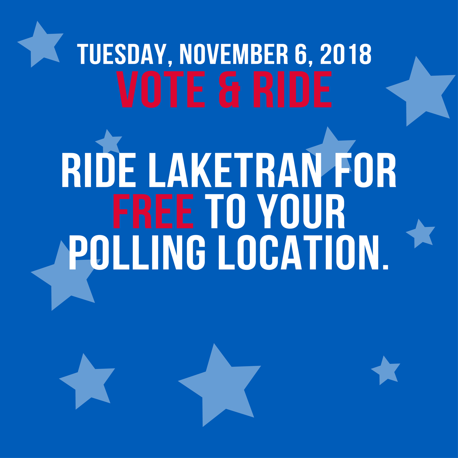 Laketran Offering Free Rides To Voters On Election Day - Laketran