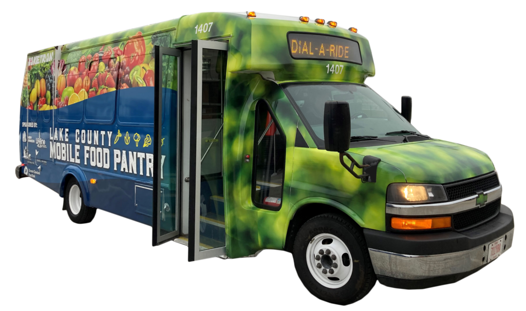 Lake County Mobile Food Pantry bus 