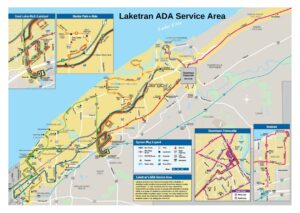 Laketran ADA Service Area Map