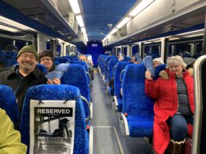 Route 12 riders board at Wickliffe Park-n-Ride to Cleveland celebrate Ohio Loves Transit Day